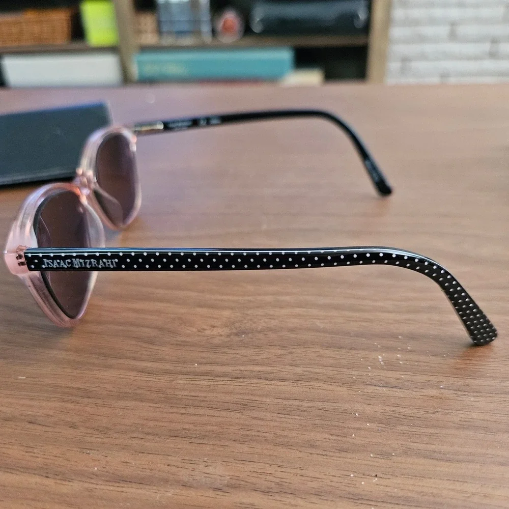 Authentic Isaac Mizrahi Frames Only Womens Pink Black Polka Dot IM30048 Cat Eye